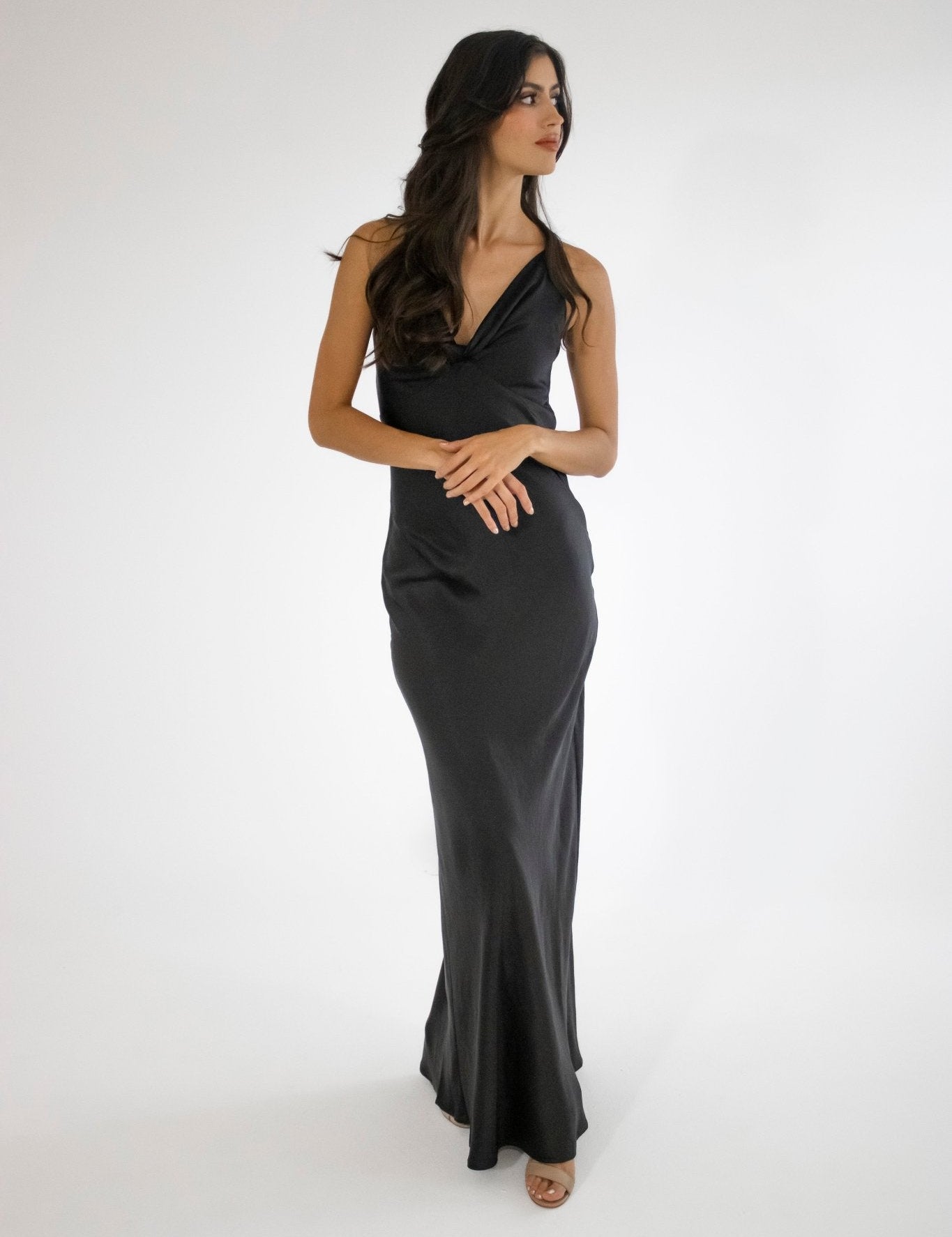 Loreta - negro - Cindel vestidos maxi, midi, mini, para toda ocasion, largos, de fiesta, de boda