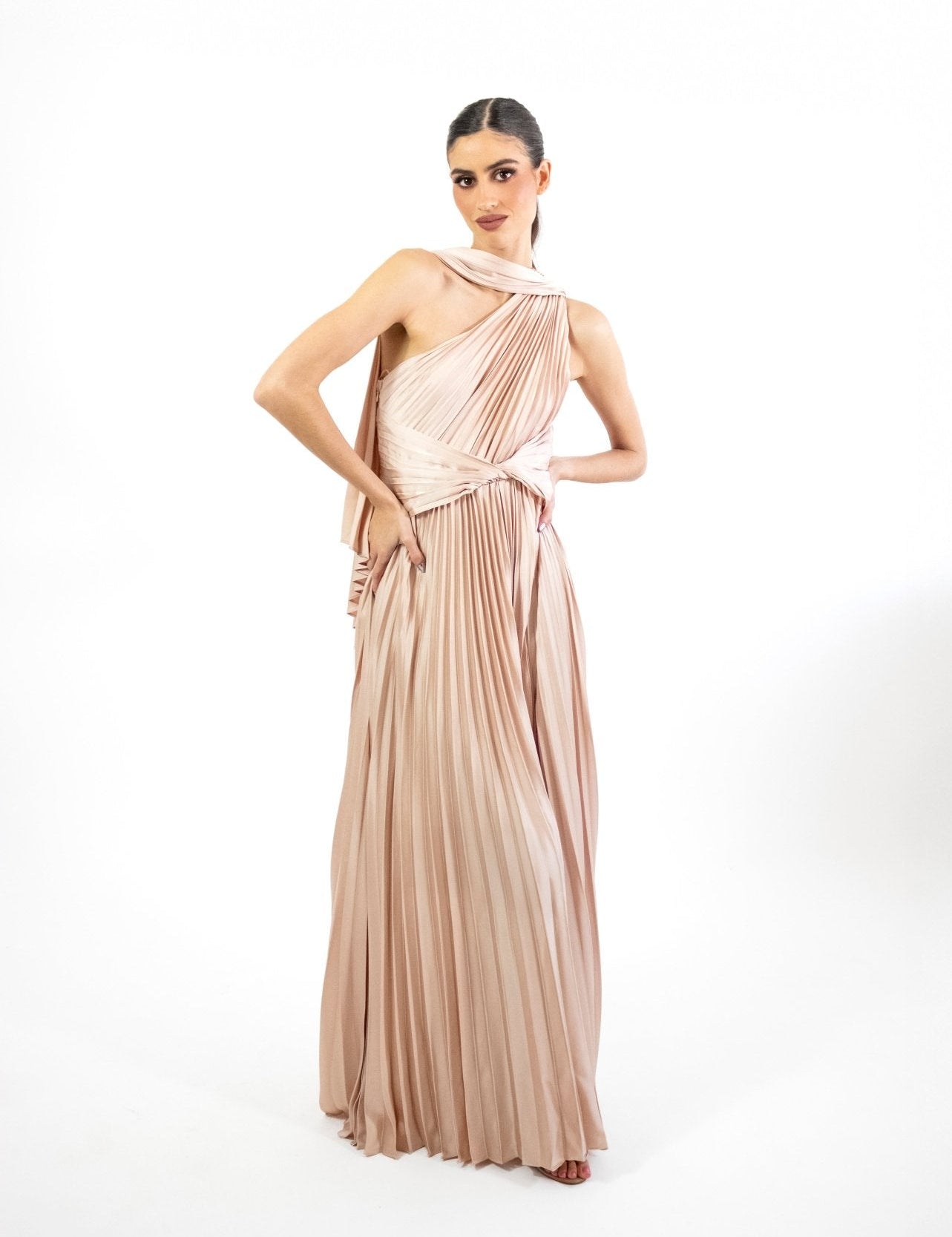 Mabela - nude - Cindel vestidos maxi, midi, mini, para toda ocasion, largos, de fiesta, de boda