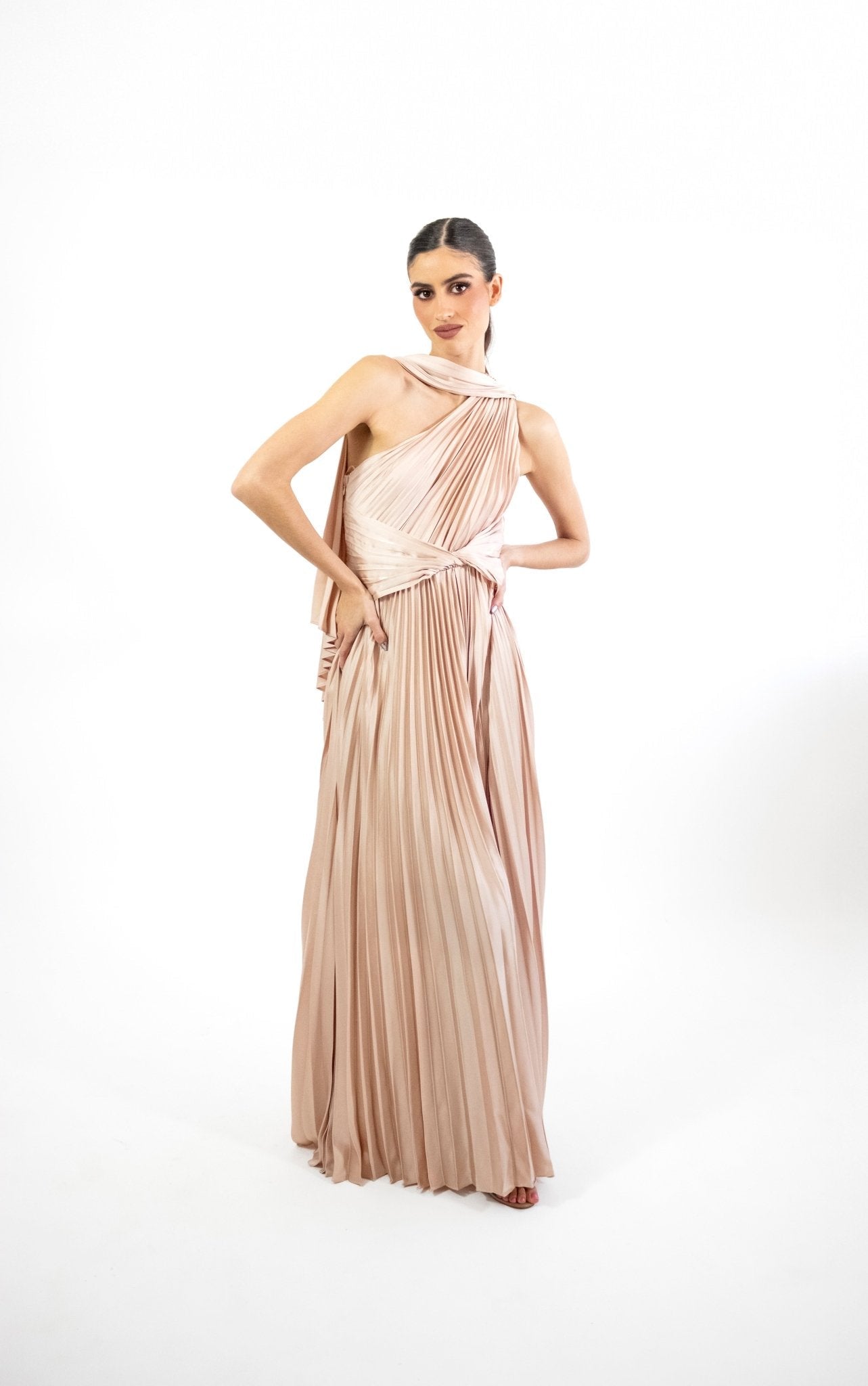 Mabela - nude - Cindel vestidos maxi, midi, mini, para toda ocasion, largos, de fiesta, de boda