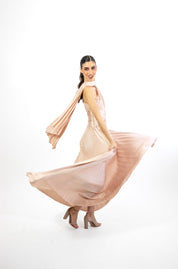 Mabela - nude - Cindel vestidos maxi, midi, mini, para toda ocasion, largos, de fiesta, de boda