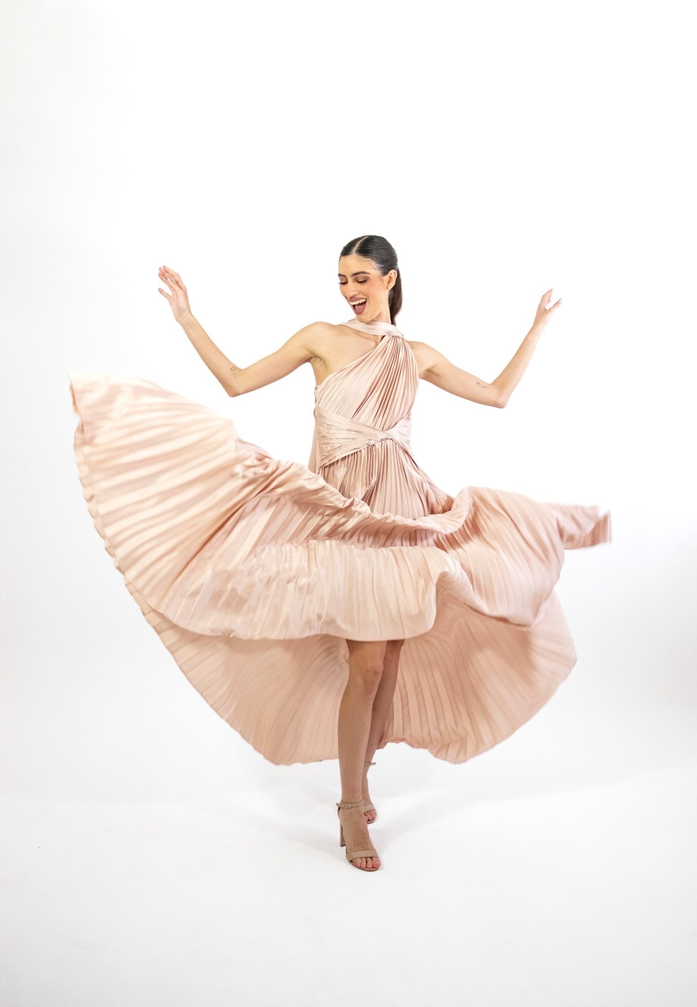 Mabela - nude - Cindel vestidos maxi, midi, mini, para toda ocasion, largos, de fiesta, de boda