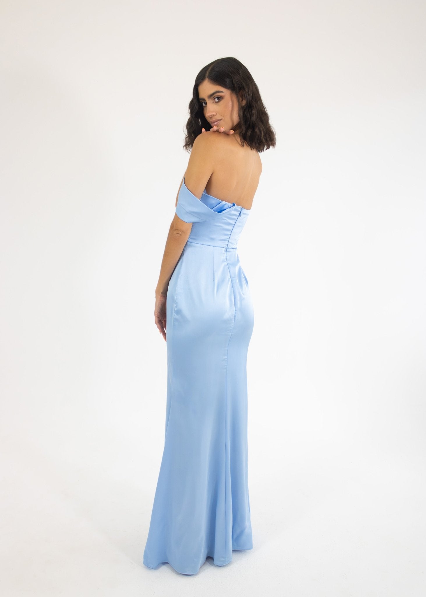 Marialy - azul cielo - Cindel vestidos maxi, midi, mini, para toda ocasion, largos, de fiesta, de boda