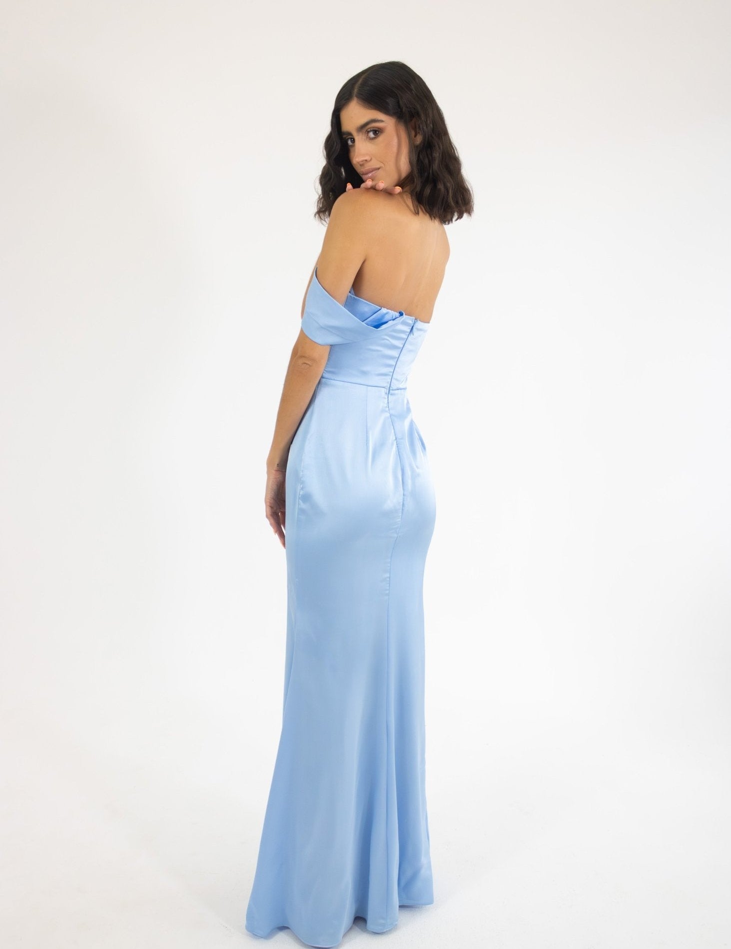 Marialy - azul cielo - Cindel vestidos maxi, midi, mini, para toda ocasion, largos, de fiesta, de boda