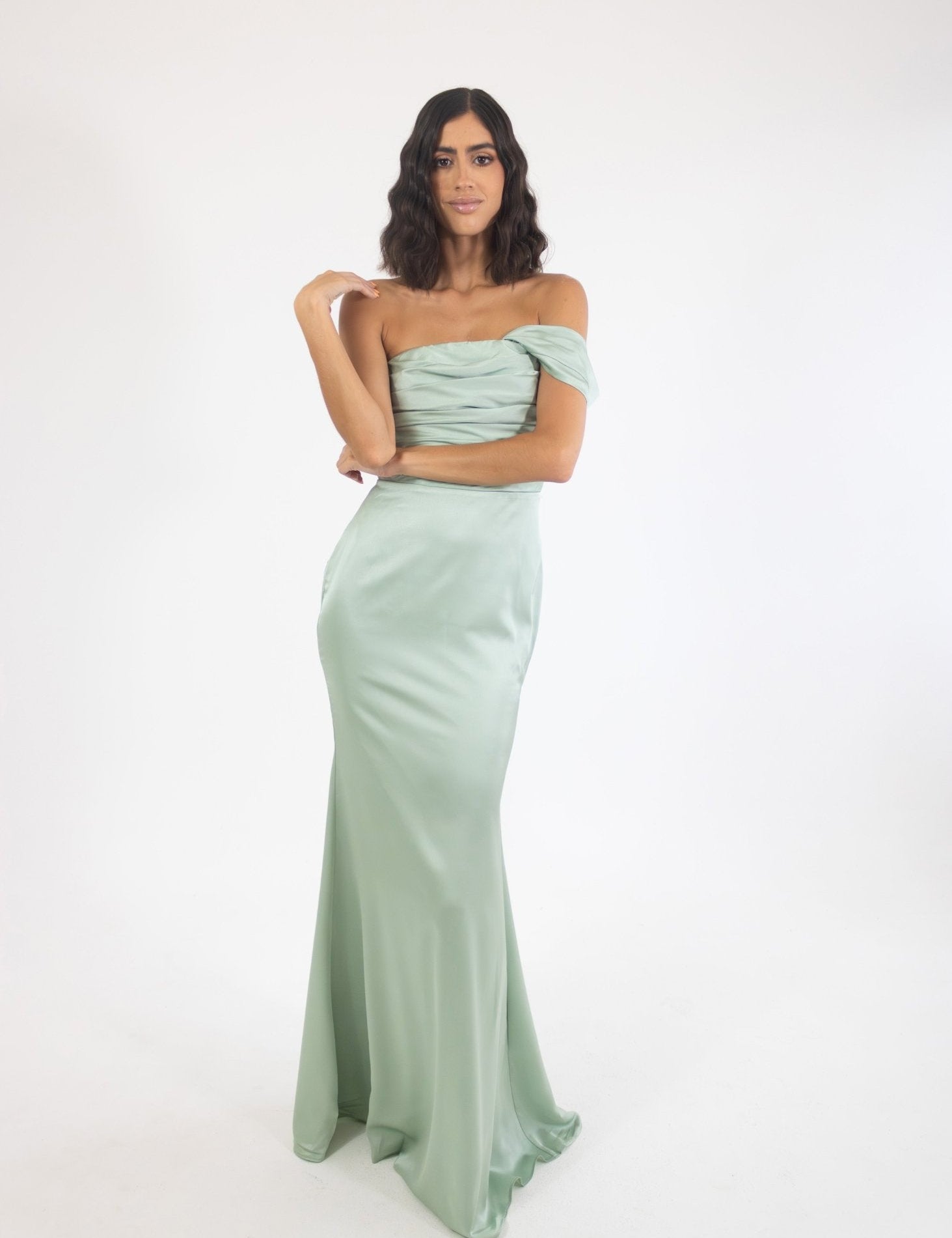 Marialy - sage - Cindel vestidos maxi, midi, mini, para toda ocasion, largos, de fiesta, de boda