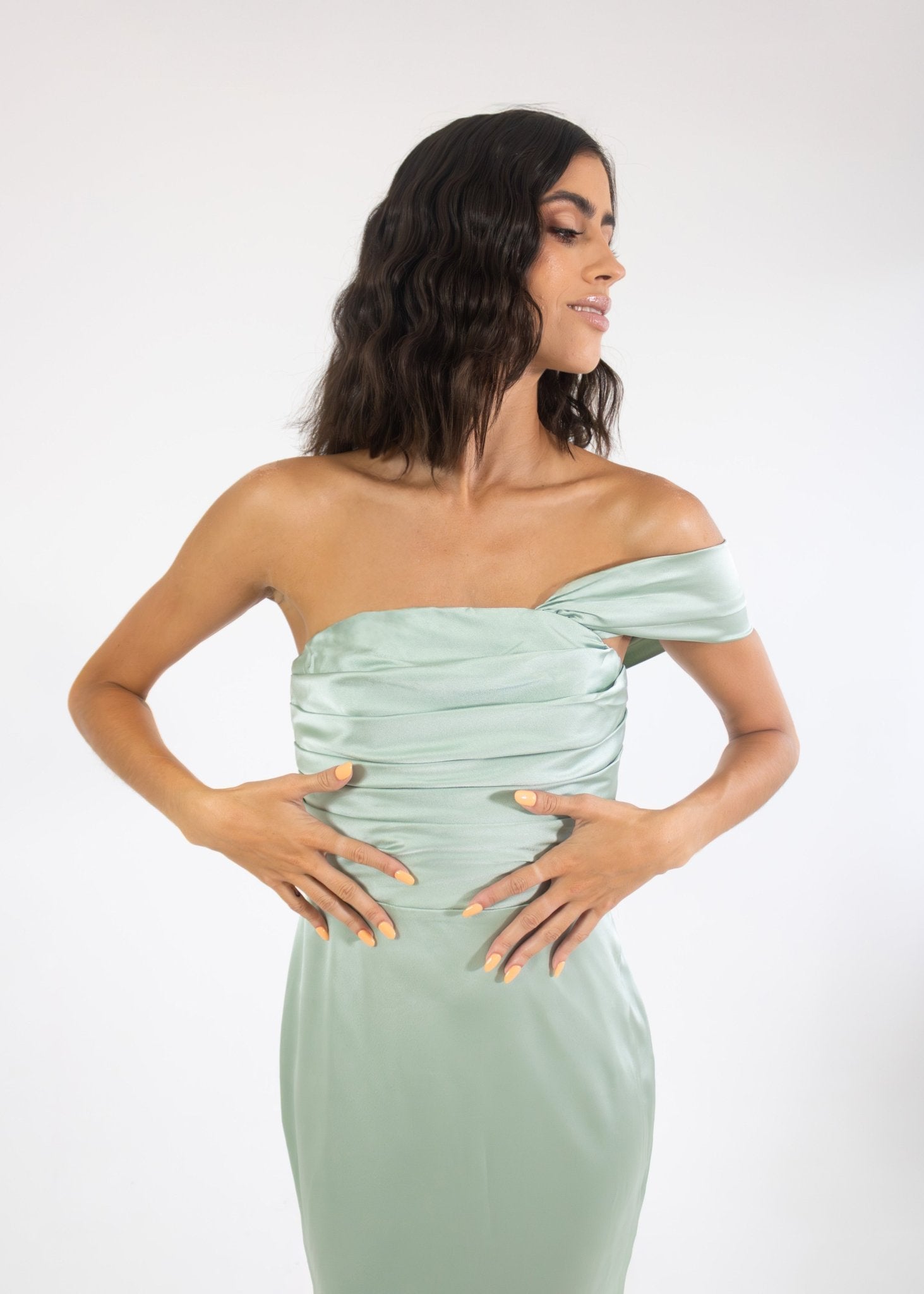 Marialy - sage - Cindel vestidos maxi, midi, mini, para toda ocasion, largos, de fiesta, de boda