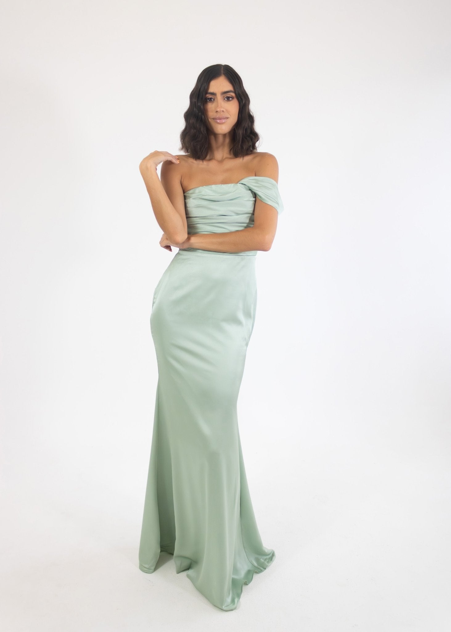 Marialy - sage - Cindel vestidos maxi, midi, mini, para toda ocasion, largos, de fiesta, de boda