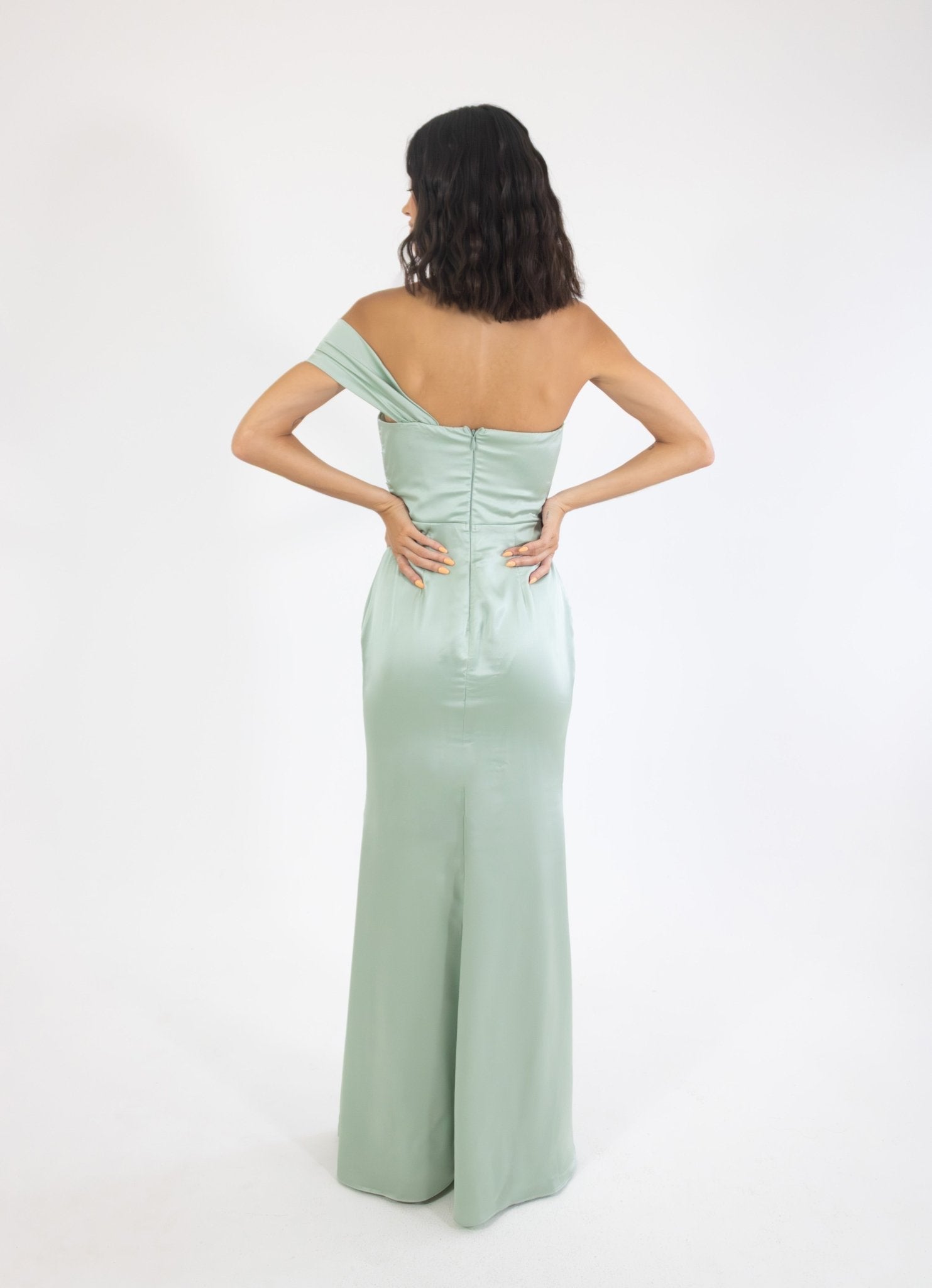 Marialy - sage - Cindel vestidos maxi, midi, mini, para toda ocasion, largos, de fiesta, de boda