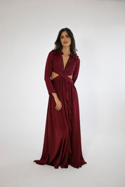 Micaela - rojo - Cindel vestidos maxi, midi, mini, para toda ocasion, largos, de fiesta, de boda