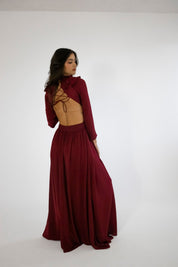 Micaela - rojo - Cindel vestidos maxi, midi, mini, para toda ocasion, largos, de fiesta, de boda