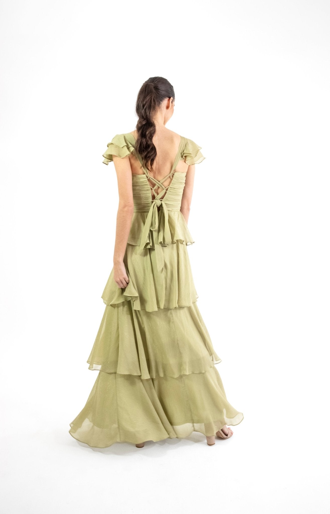 Mimi - verde - Cindel vestidos maxi, midi, mini, para toda ocasion, largos, de fiesta, de boda