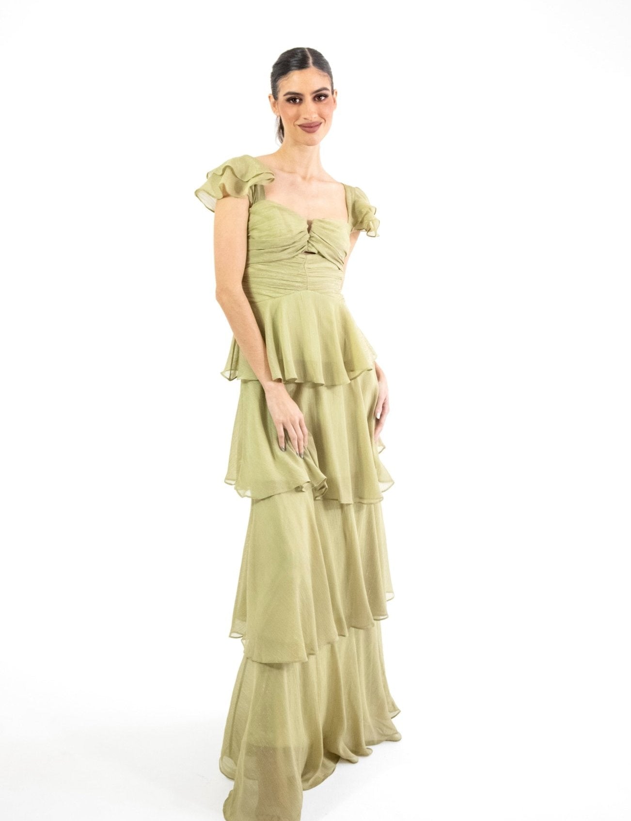 Mimi - verde - Cindel vestidos maxi, midi, mini, para toda ocasion, largos, de fiesta, de boda