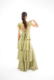 Mimi - verde - Cindel vestidos maxi, midi, mini, para toda ocasion, largos, de fiesta, de boda