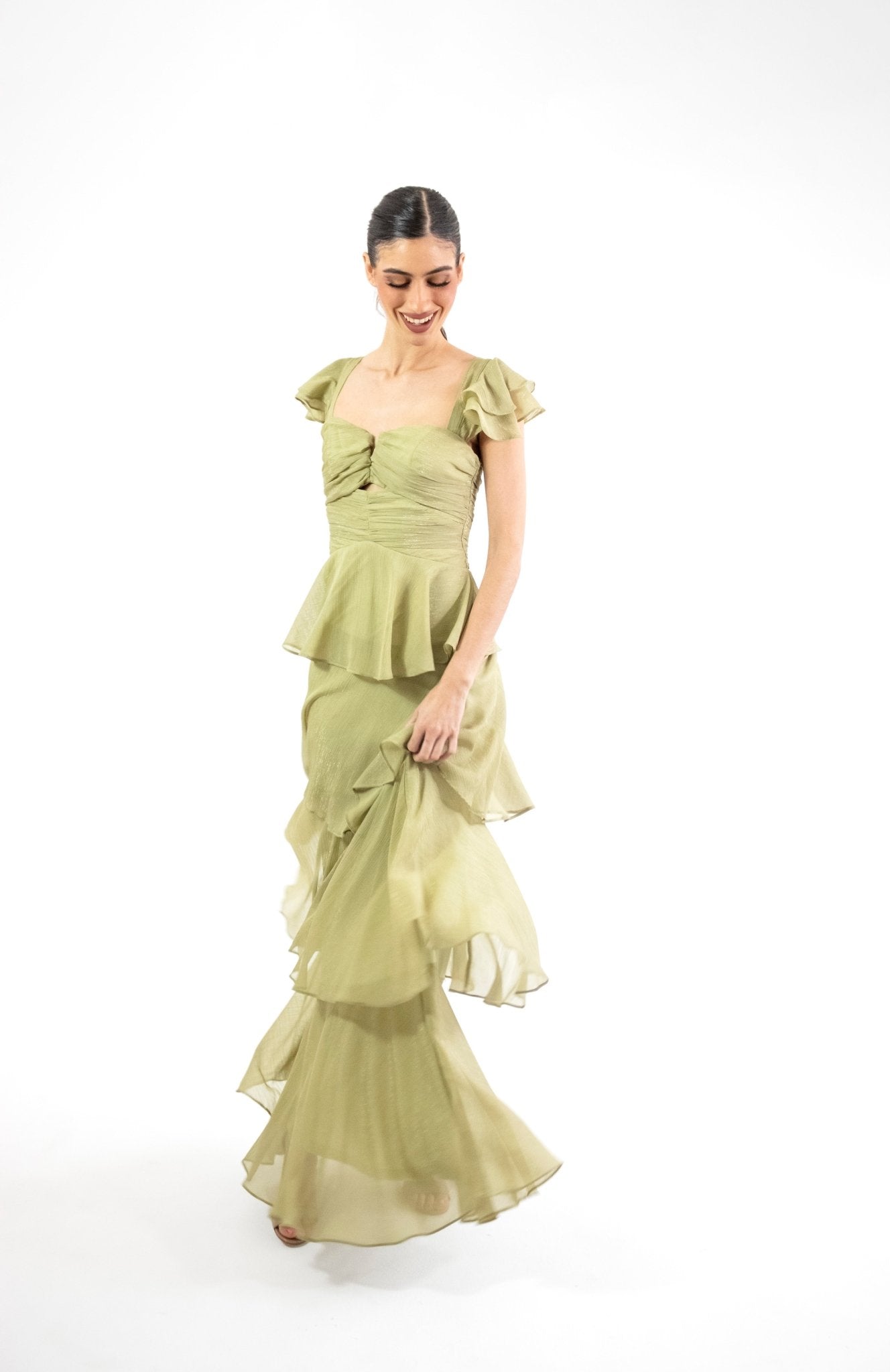 Mimi - verde - Cindel vestidos maxi, midi, mini, para toda ocasion, largos, de fiesta, de boda