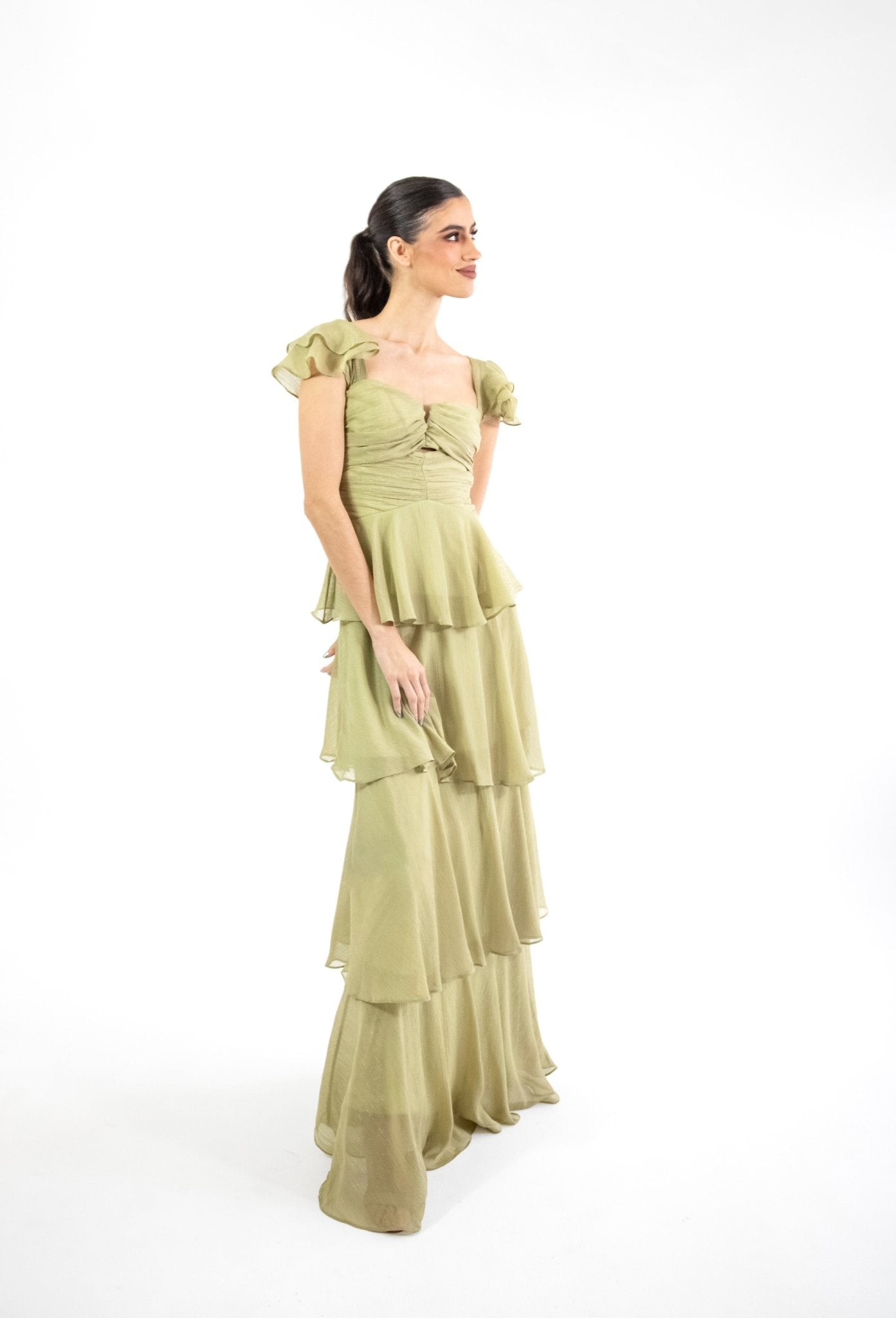 Mimi - verde - Cindel vestidos maxi, midi, mini, para toda ocasion, largos, de fiesta, de boda