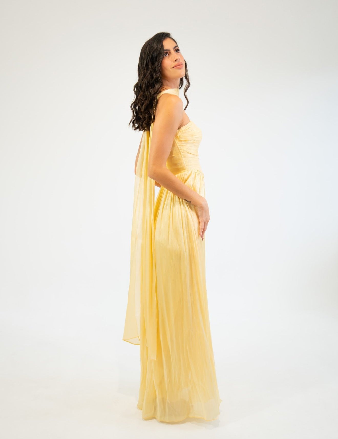 Nesta - amarillo - Cindel vestidos maxi, midi, mini, para toda ocasion, largos, de fiesta, de boda