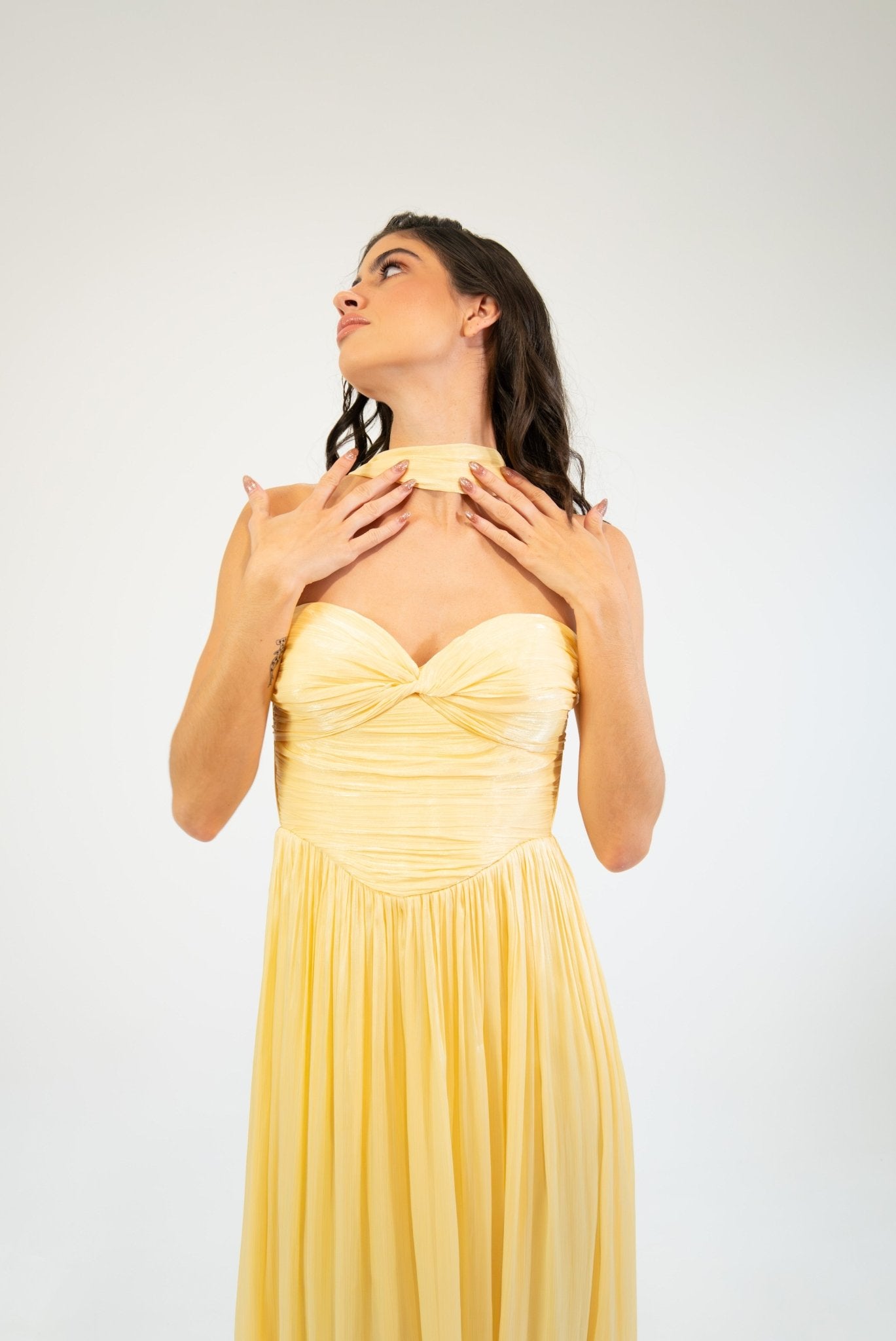 Nesta - amarillo - Cindel vestidos maxi, midi, mini, para toda ocasion, largos, de fiesta, de boda