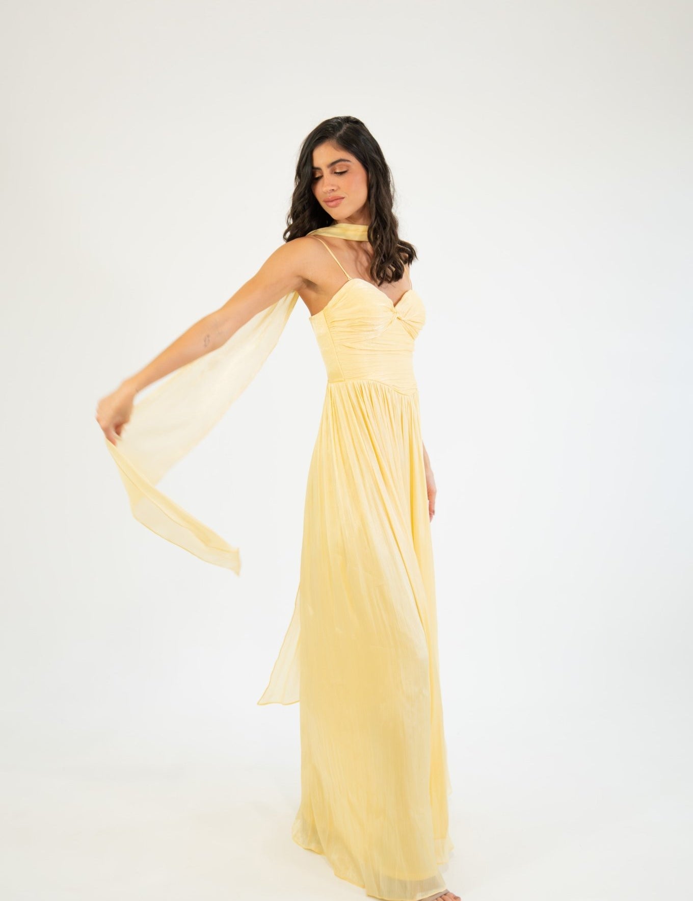 Nesta - amarillo - Cindel vestidos maxi, midi, mini, para toda ocasion, largos, de fiesta, de boda