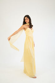 Nesta - amarillo - Cindel vestidos maxi, midi, mini, para toda ocasion, largos, de fiesta, de boda