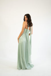 Nesta - verde - Cindel vestidos maxi, midi, mini, para toda ocasion, largos, de fiesta, de boda