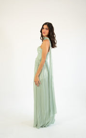 Nesta - verde - Cindel vestidos maxi, midi, mini, para toda ocasion, largos, de fiesta, de boda