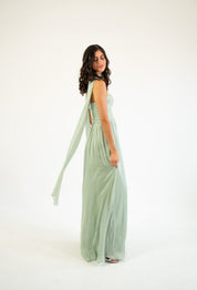 Nesta - verde - Cindel vestidos maxi, midi, mini, para toda ocasion, largos, de fiesta, de boda