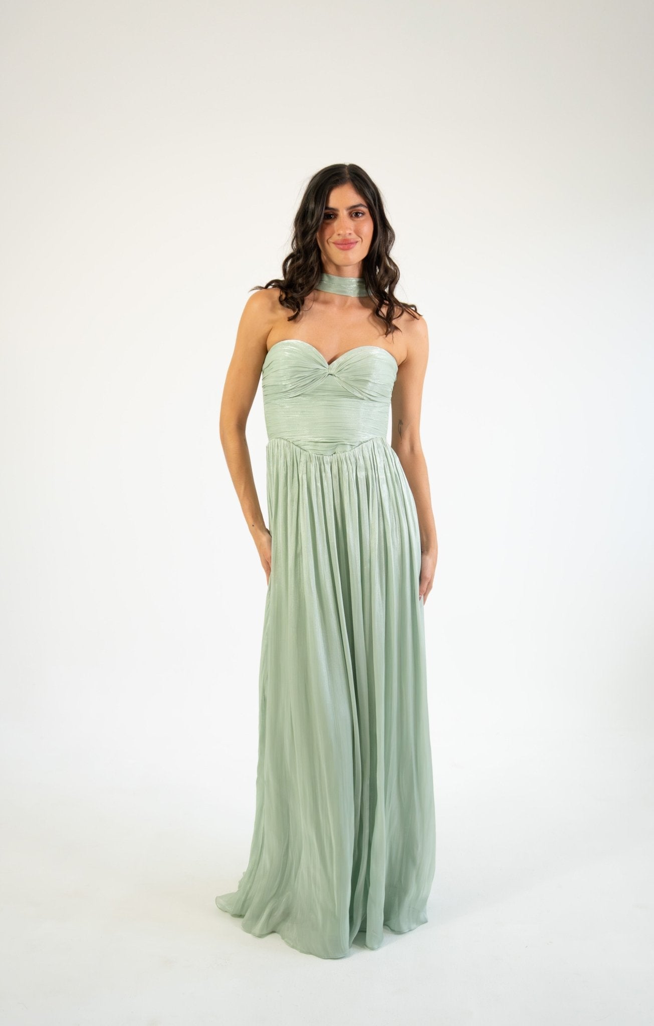 Nesta - verde - Cindel vestidos maxi, midi, mini, para toda ocasion, largos, de fiesta, de boda