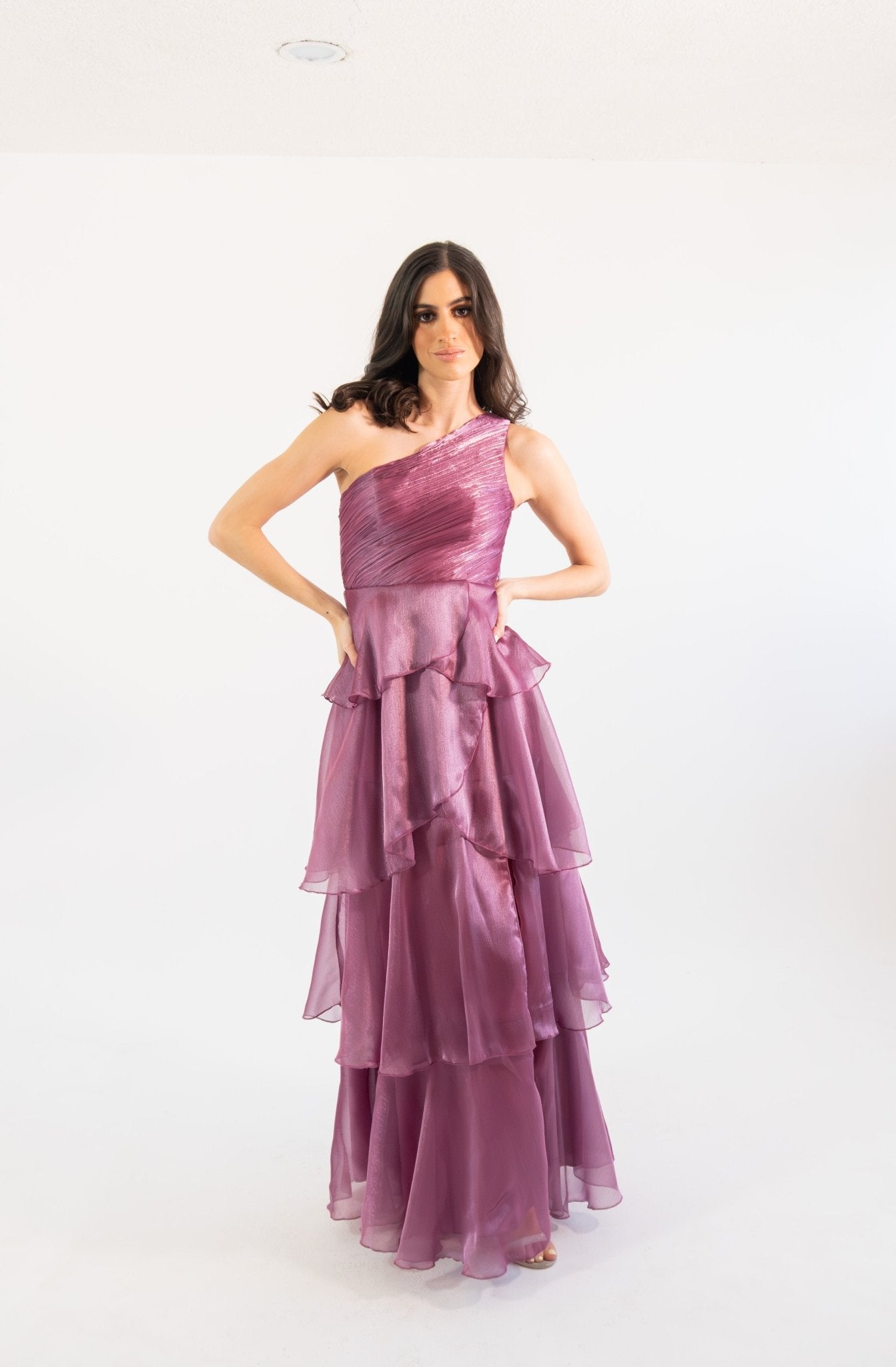 Oria - rosa - Cindel vestidos maxi, midi, mini, para toda ocasion, largos, de fiesta, de boda