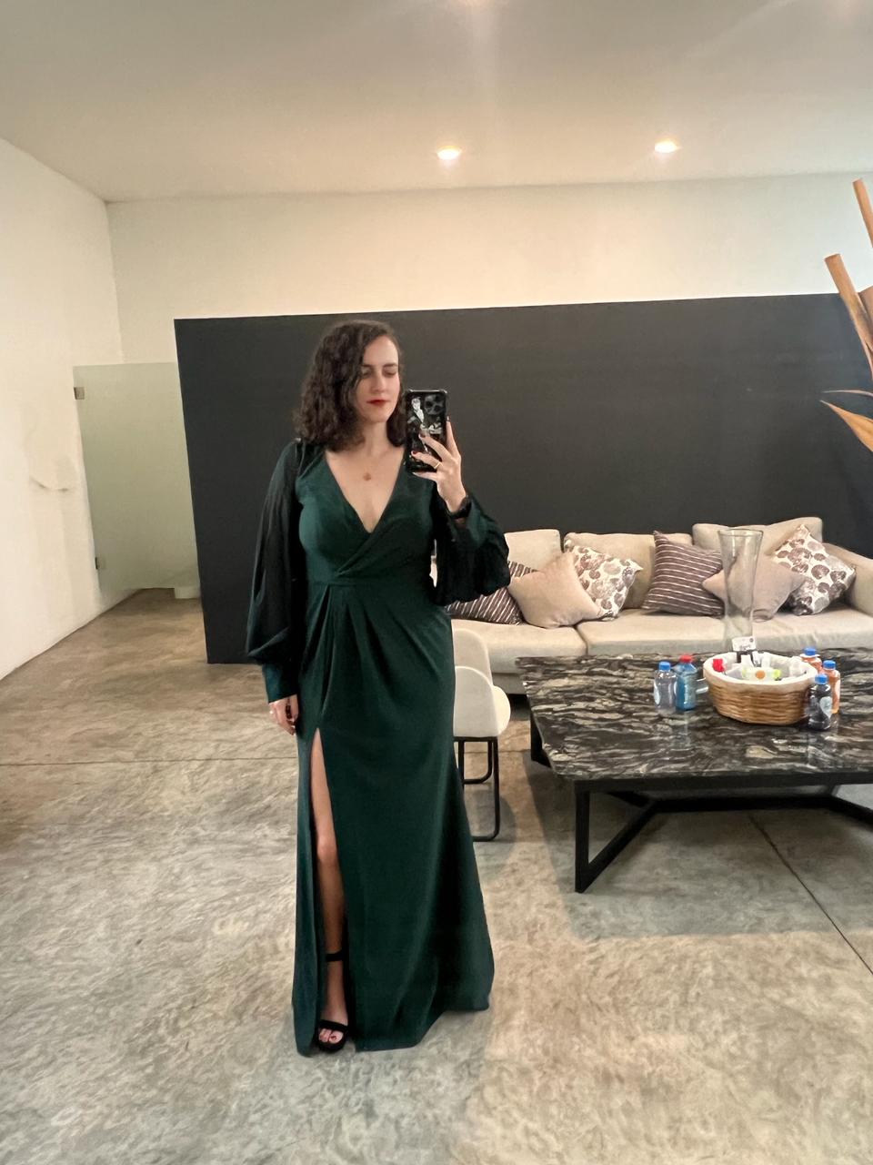 Overy - verde - Cindel vestidos maxi, midi, mini, para toda ocasion, largos, de fiesta, de boda