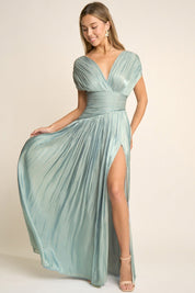 Regina - verde - Cindel vestidos maxi, midi, mini, para toda ocasion, largos, de fiesta, de boda