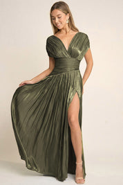 Regina - verde olivo - Cindel vestidos maxi, midi, mini, para toda ocasion, largos, de fiesta, de boda