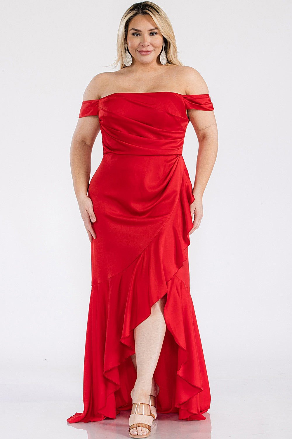 Sara - rojo - Cindel vestidos maxi, midi, mini, para toda ocasion, largos, de fiesta, de boda