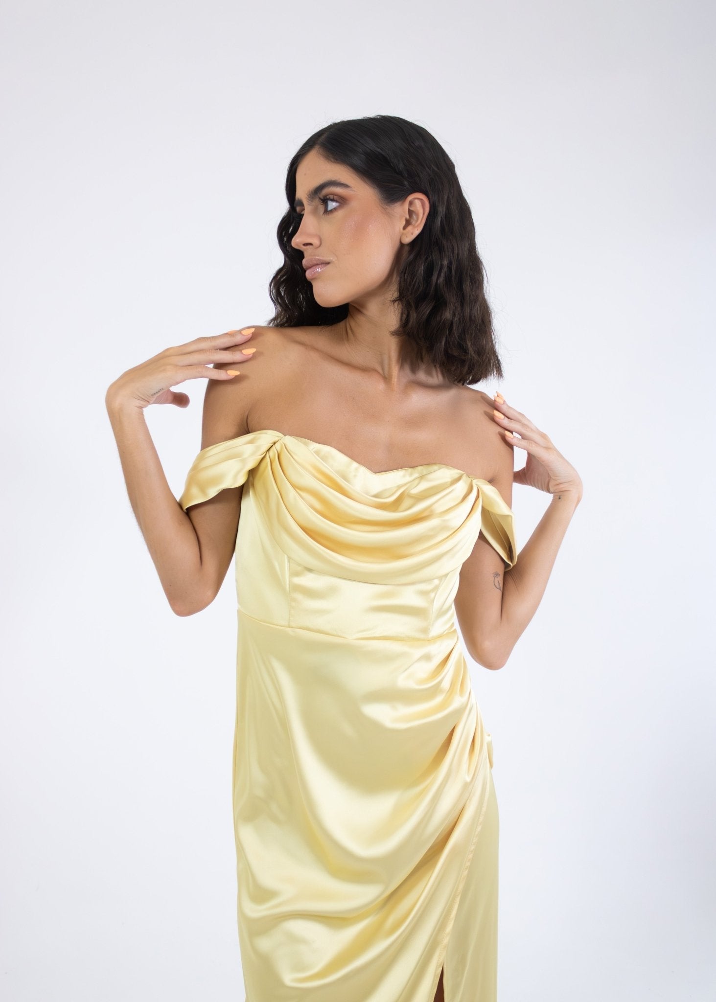 Sasha - amarillo - Cindel vestidos maxi, midi, mini, para toda ocasion, largos, de fiesta, de boda