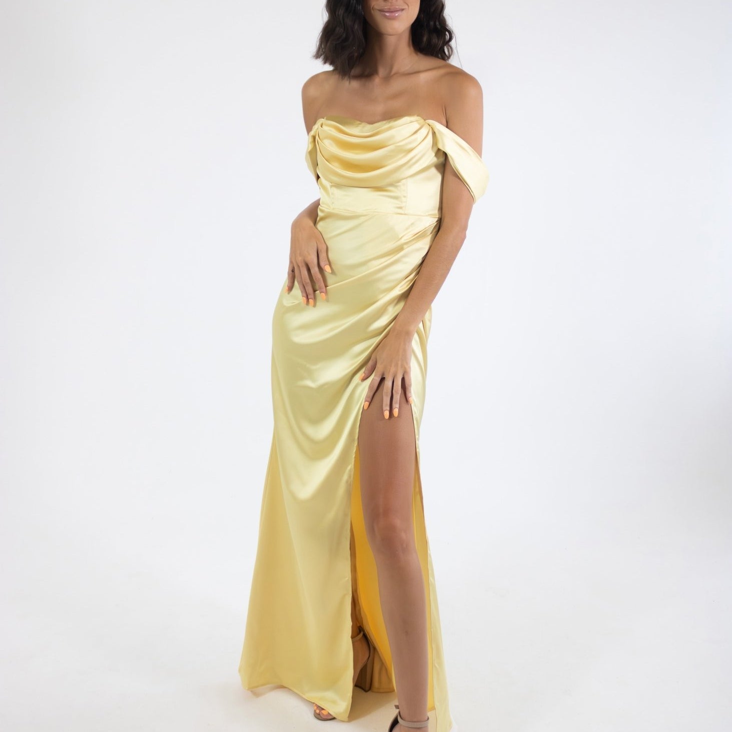 Sasha - amarillo - Cindel vestidos maxi, midi, mini, para toda ocasion, largos, de fiesta, de boda