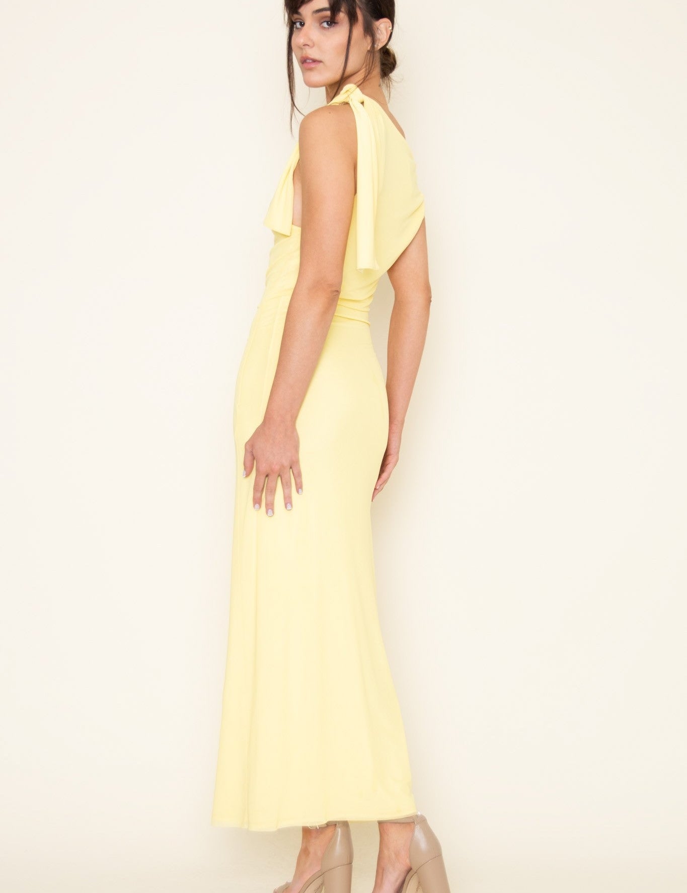 Titi - amarillo - Cindel vestidos maxi, midi, mini, para toda ocasion, largos, de fiesta, de boda