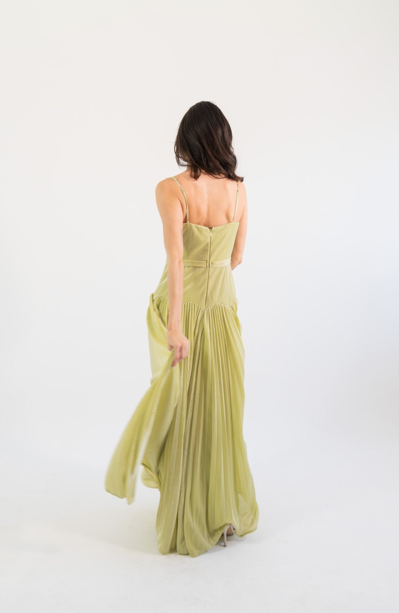 Veronica - verde - Cindel vestidos maxi, midi, mini, para toda ocasion, largos, de fiesta, de boda