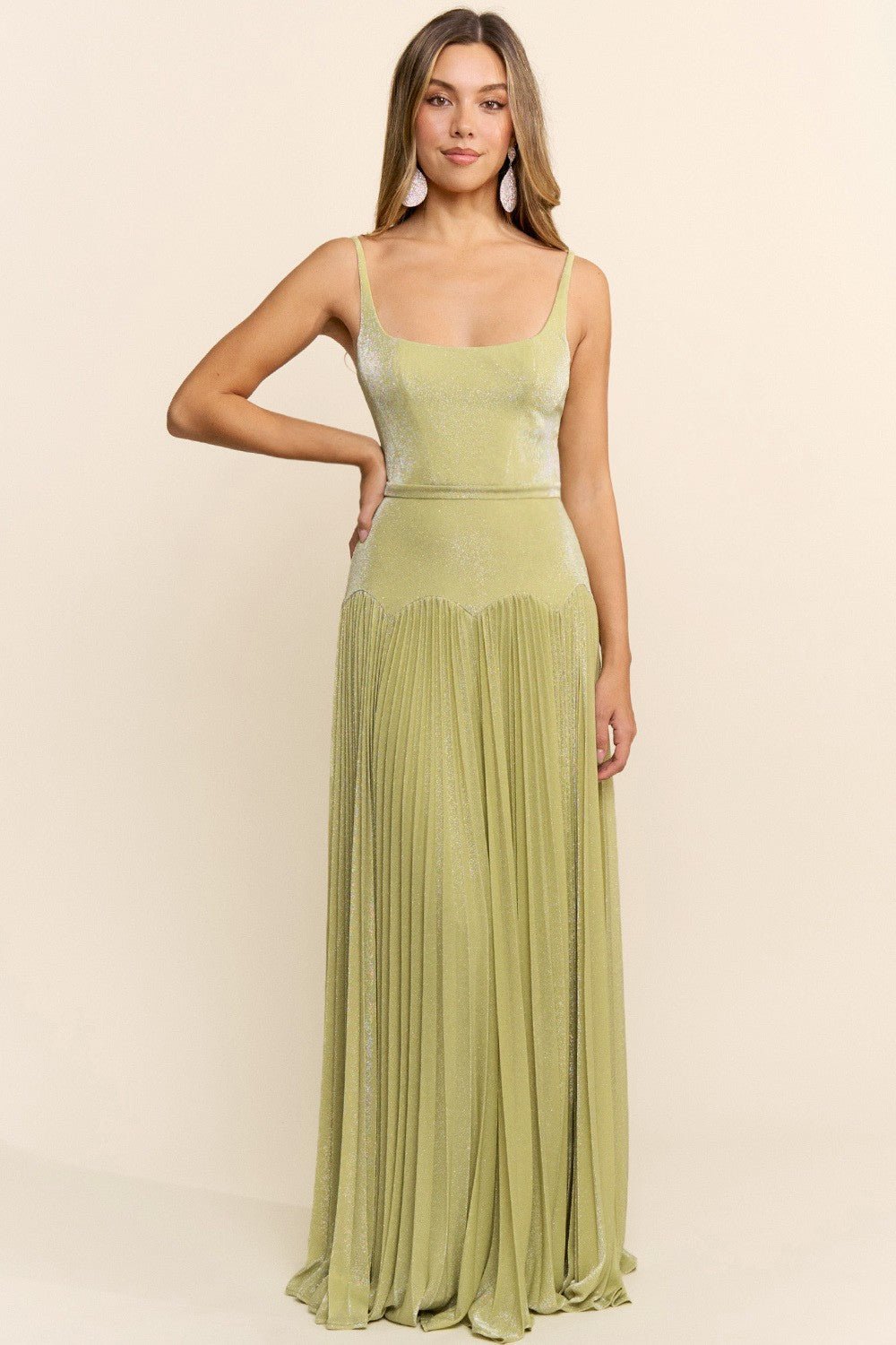 Veronica - verde - Cindel vestidos maxi, midi, mini, para toda ocasion, largos, de fiesta, de boda