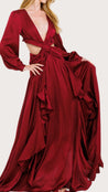 Anais - rojo - Cindel vestidos maxi, midi, mini, para toda ocasion, largos, de fiesta, de boda