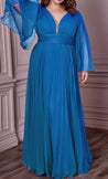 Anika - azul - Cindel vestidos maxi, midi, mini, para toda ocasion, largos, de fiesta, de boda