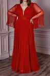 Anika - rojo - Cindel vestidos maxi, midi, mini, para toda ocasion, largos, de fiesta, de boda