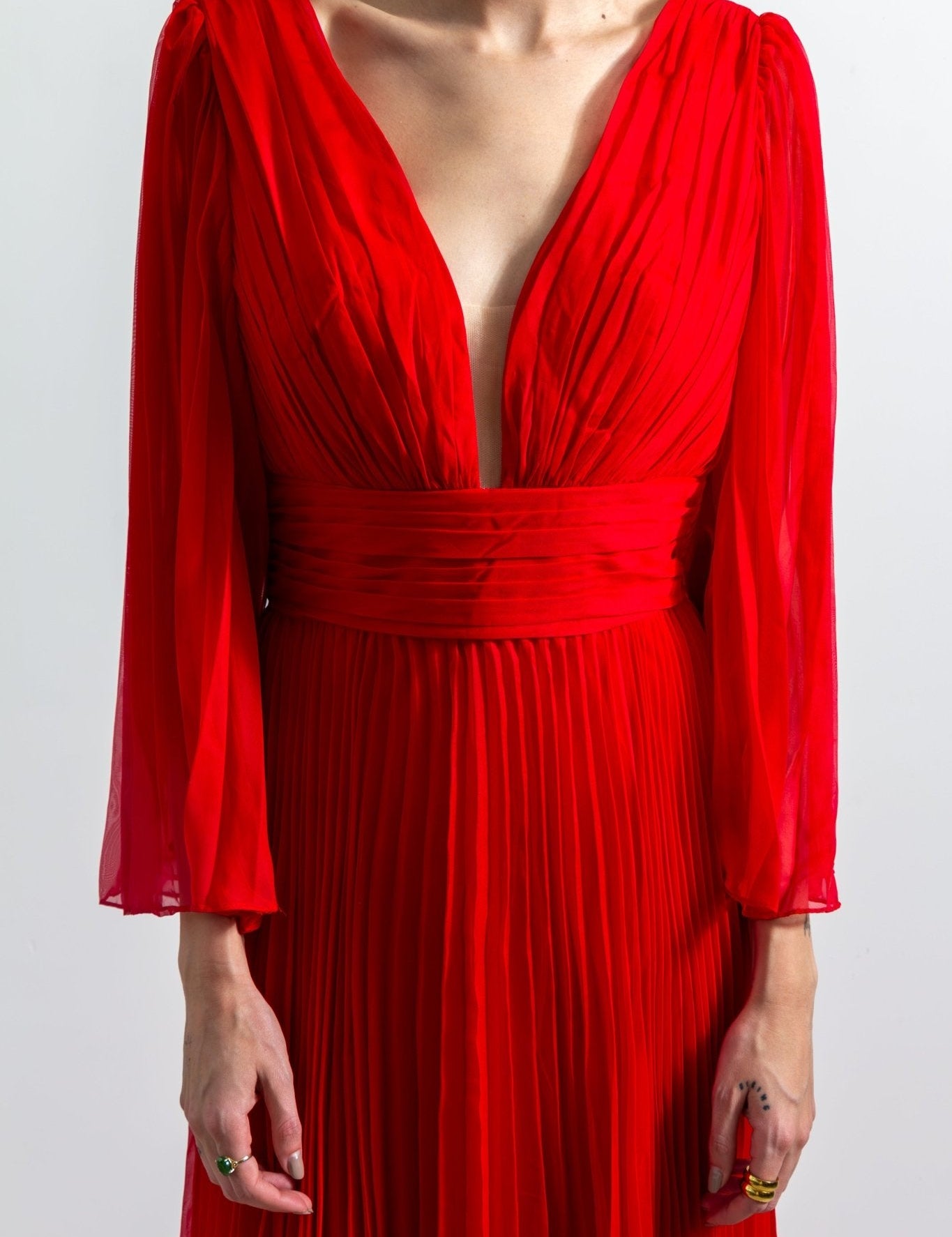 Anika - rojo - Cindel vestidos maxi, midi, mini, para toda ocasion, largos, de fiesta, de boda