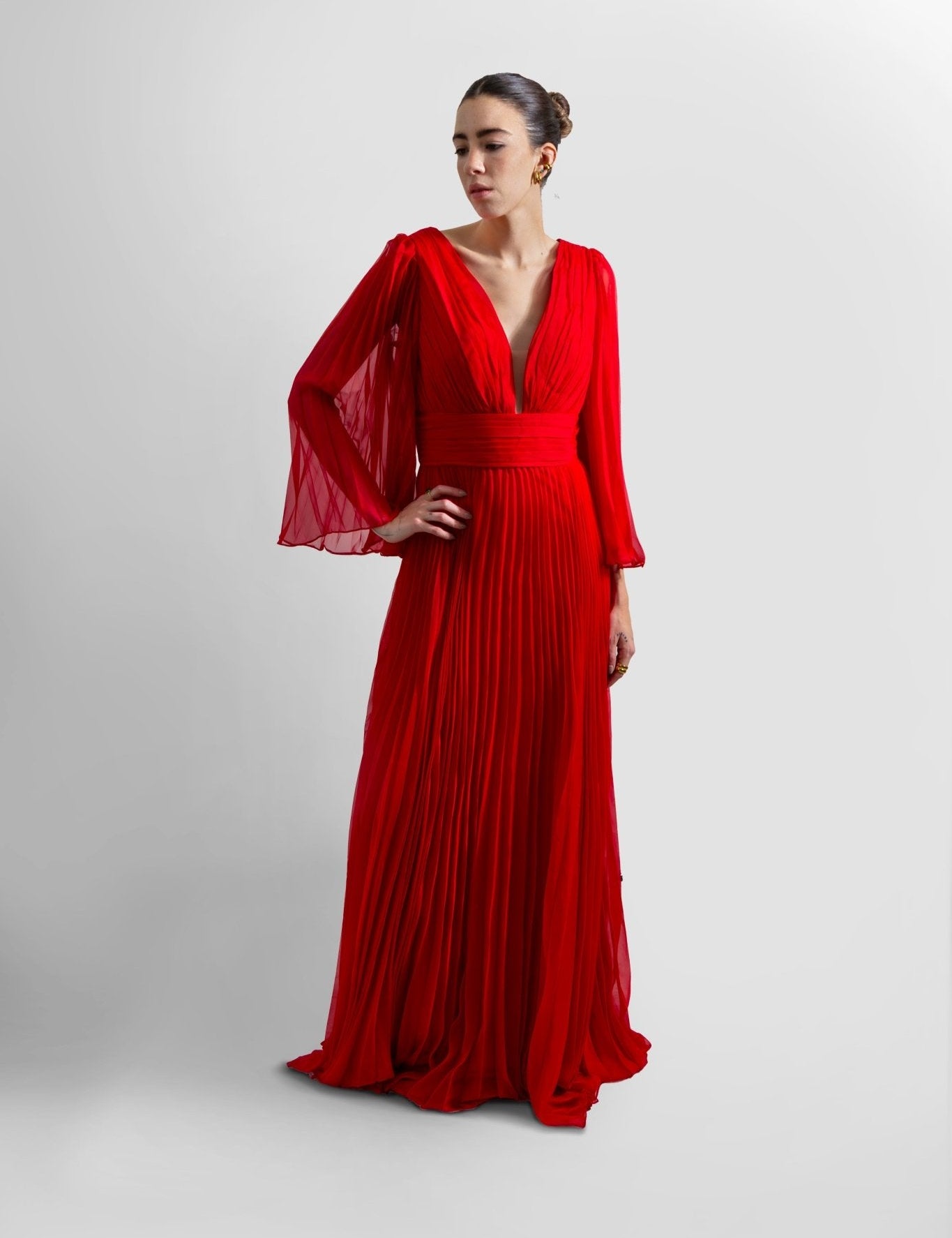 Anika - rojo - Cindel vestidos maxi, midi, mini, para toda ocasion, largos, de fiesta, de boda