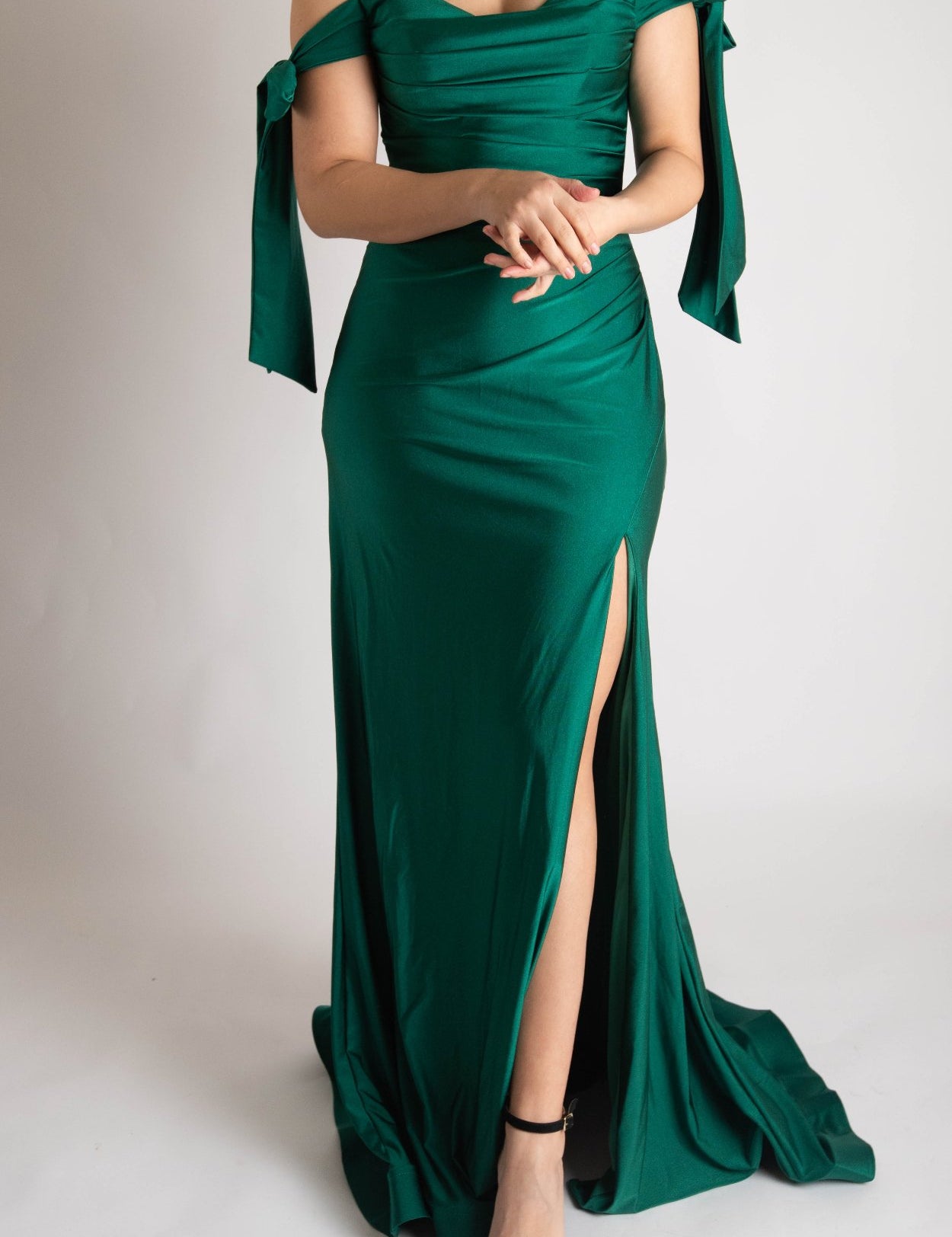 Vestidos Largos Zapatos Para Vestido Verde Bandera Verde Esmeralda