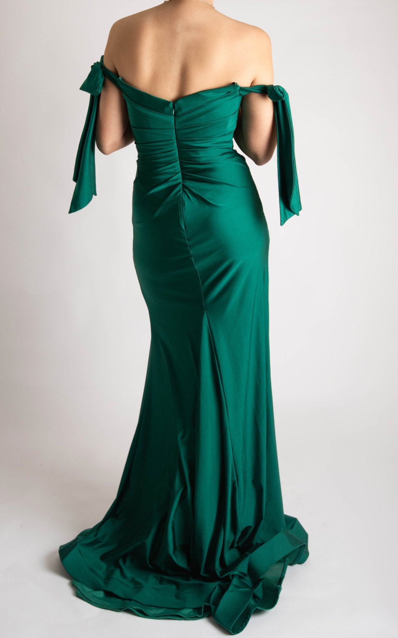 Arita - verde esmeralda - Cindel vestidos maxi, midi, mini, para toda ocasion, largos, de fiesta, de boda