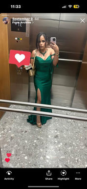 Arita - verde esmeralda - Cindel vestidos maxi, midi, mini, para toda ocasion, largos, de fiesta, de boda