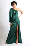 Aurora - verde esmeralda - Cindel vestidos maxi, midi, mini, para toda ocasion, largos, de fiesta, de boda