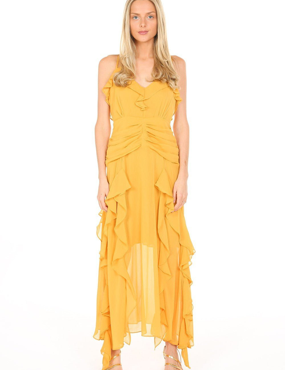 Berenice - amarillo - Cindel vestidos maxi, midi, mini, para toda ocasion, largos, de fiesta, de boda