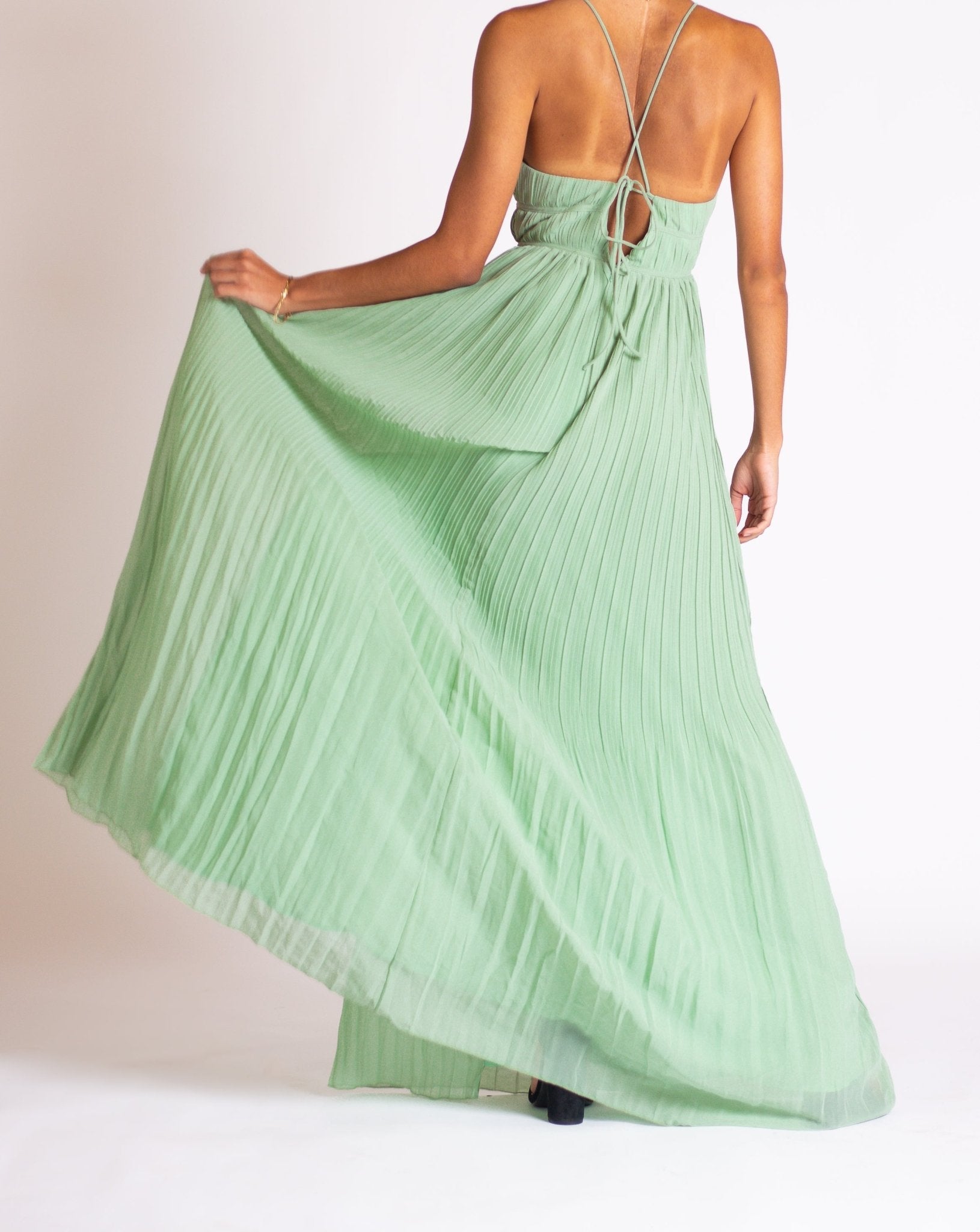 Blair - verde - Cindel vestidos maxi, midi, mini, para toda ocasion, largos, de fiesta, de boda