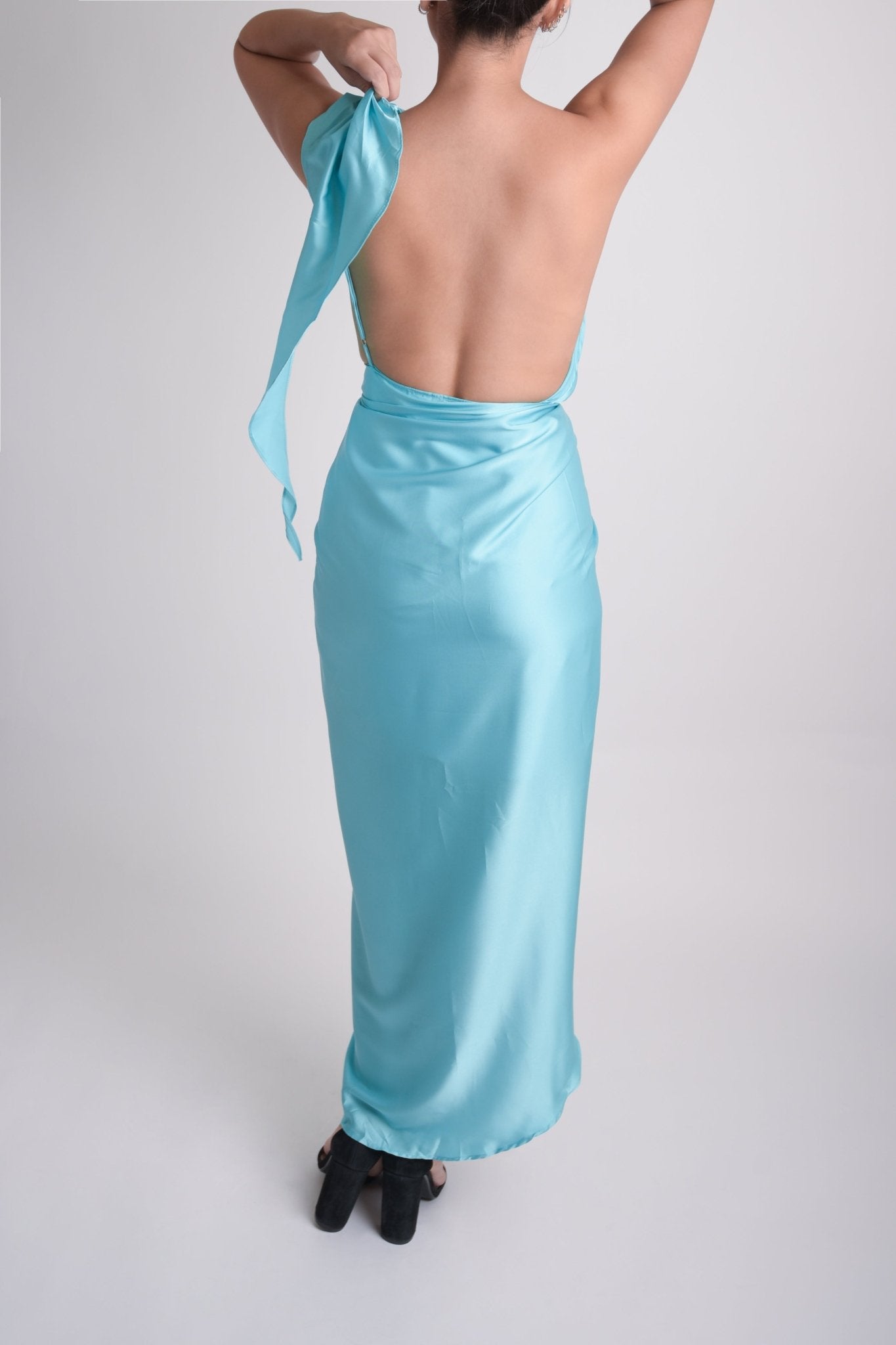 Celine - azul - Cindel vestidos maxi, midi, mini, para toda ocasion, largos, de fiesta, de boda