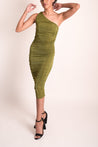Deana - verde olivo - Cindel vestidos maxi, midi, mini, para toda ocasion, largos, de fiesta, de boda