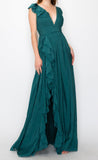 Dorota - verde - Cindel vestidos maxi, midi, mini, para toda ocasion, largos, de fiesta, de boda